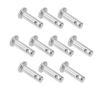 TA-VIGOR 10pcs 3 x 10mm Clevis Pins Single Hole, 304 Stainless Steel Flat Head Link Hinge Pin Fastener for Mechanical Linkage, Ship Rigging, Fixed Parts