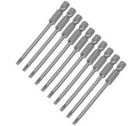 TA-VIGOR 10pcs 3mm Magnetic Slotted Tip Flat Head Screwdriver Bits, S2 Steel 1/4" Hex Shank 3" Length Power Drill Bits Set for Electrician, Mechanic and Repair Work (Sandblasted Finish)