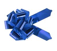 TA-VIGOR 10Pcs 4 Inch Metallic Large Big Pull Bow, Blue Gift Wrapping Ribbon Bows for Weddings, Cars, Gift Baskets, Presents, Christmas and Party Decorations