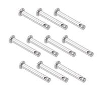 TA-VIGOR 10pcs 4 x 25mm Clevis Pins Single Hole, 304 Stainless Steel Flat Head Link Hinge Pin Fastener for Mechanical Linkage, Ship Rigging, Fixed Parts