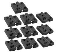 TA-VIGOR 10pcs 48x48mm Reinforced Plastic Folding Hinge, Ball Bearing Hinges for Door, Cabinet, Box, Drawer & Gate Black