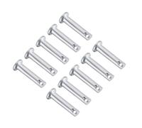 TA-VIGOR 10pcs 5 x 20mm Clevis Pins Single Hole, Zinc-Plated Steel Flat Head Link Hinge Pin Fastener for Mechanical Linkage, Ship Rigging, Fixed Parts