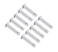 TA-VIGOR 10pcs 5 x 25mm Clevis Pins Single Hole, Zinc-Plated Steel Flat Head Link Hinge Pin Fastener for Mechanical Linkage, Ship Rigging, Fixed Parts