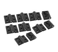 TA-VIGOR 10pcs 57x46mm Reinforced Plastic Folding Hinge, Ball Bearing Hinges for Door, Cabinet, Box, Drawer & Gate Black