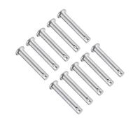 TA-VIGOR 10pcs 6 x 35mm Clevis Pins Single Hole, Zinc-Plated Steel Flat Head Link Hinge Pin Fastener for Mechanical Linkage, Ship Rigging, Fixed Parts