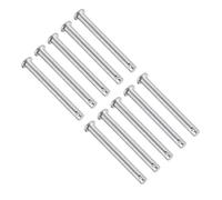 TA-VIGOR 10pcs 6 x 60mm Clevis Pins Single Hole, Zinc-Plated Steel Flat Head Link Hinge Pin Fastener for Mechanical Linkage, Ship Rigging, Fixed Parts