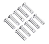 TA-VIGOR 10pcs 8 x 25mm Clevis Pins Single Hole, Zinc-Plated Steel Flat Head Link Hinge Pin Fastener for Mechanical Linkage, Ship Rigging, Fixed Parts