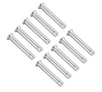 TA-VIGOR 10pcs 8 x 50mm Clevis Pins Single Hole, Zinc-Plated Steel Flat Head Link Hinge Pin Fastener for Mechanical Linkage, Ship Rigging, Fixed Parts
