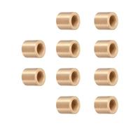 TA-VIGOR 10pcs Bearing Sleeve Bushings 6mm Bore x 10mm OD x 10mm Length Sintered Bronze Bushings - Self Lubricating Bearing Sleeves & Bushings for Shaft, Plain Bearings