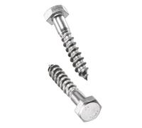 TA-VIGOR 10Pcs Coach Screws, M8 x 40mm Hex Head Lag Bolts, 304 Stainless Steel Sleeper Concrete Wood Screw Hexagon Lag Half Thread Self-Tapping Bolts for Outdoor Use in Decking, Fencing