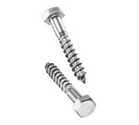 TA-VIGOR 10Pcs Coach Screws, M8 x 50mm Hex Head Lag Bolts, 304 Stainless Steel Sleeper Concrete Wood Screw Hexagon Lag Half Thread Self-Tapping Bolts for Outdoor Use in Decking, Fencing