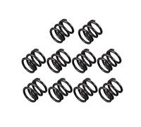 TA-VIGOR 10Pcs Compressed Spring, 1.2mm Wire Dia, 10mm OD, 10mm Free Length Dual Extended Durable Dual Hook Tension Spring for Furniture Screen Doors Repair Projects