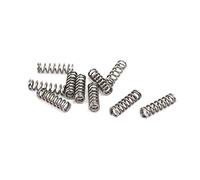TA-VIGOR 10Pcs Compressed Spring, 3mm OD,0.5mm Wire Size,10mm Free Length Dual Extended Durable Dual Hook Tension Spring for Furniture Screen Doors Repair Projects