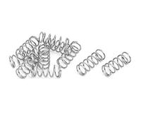 TA-VIGOR 10Pcs Compressed Spring, 4mm OD,0.4mm Wire Size,10mm Free Length Dual Extended Durable Dual Hook Tension Spring for Furniture Screen Doors Repair Projects