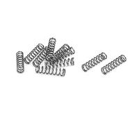 TA-VIGOR 10Pcs Compressed Spring, 4mm OD,0.5mm Wire Size,15mm Free Length Dual Extended Durable Dual Hook Tension Spring for Furniture Screen Doors Repair Projects