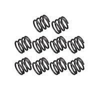 TA-VIGOR 10Pcs Extended Compressed Spring, 1.2mm Wire Dia, 12mm OD, 10mm Length Durable Stainless Steel Small Dual Hook Tension Spring for Furniture Screen Doors Repair Projects