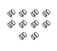 TA-VIGOR 10Pcs Extended Compressed Spring, 1.2mm Wire Dia, 15mm OD, 15mm Length Durable Stainless Steel Small Dual Hook Tension Spring for Furniture Screen Doors Repair Projects