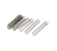 TA-VIGOR 10Pcs Extended Compressed Spring, 10mm OD,0.6mm Wire Size,50mm Length Durable Stainless Steel Small Dual Hook Tension Spring for Furniture Screen Doors Repair Projects