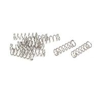 TA-VIGOR 10Pcs Extended Compressed Spring, 3mm OD,0.3mm Wire Size,10mm Length Durable Stainless Steel Small Dual Hook Tension Spring for Furniture Screen Doors Repair Projects