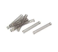 TA-VIGOR 10Pcs Extended Compressed Spring, 4mm OD,0.5mm Wire Size,30mm Length Durable Stainless Steel Small Dual Hook Tension Spring for Furniture Screen Doors Repair Projects