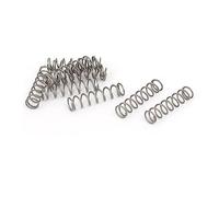TA-VIGOR 10Pcs Extended Compressed Spring, 5mm OD,0.5mm Wire Size,20mm Length Durable Stainless Steel Small Dual Hook Tension Spring for Furniture Screen Doors Repair Projects