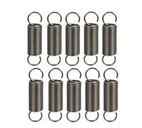 TA-VIGOR 10Pcs Extension Compressed Spring,1mm Wire Diameter, 10mm Outer Dia, 40mm Free Length Steel Dual Hook Tension Spring for DIY Repair, Mechanical Equipment, Industrial Use