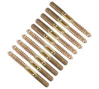TA-VIGOR 10Pcs Hanger Bolts, M10x98mm Double Headed Bolts Self Tapping Screw, Double Ended Dowel Screws for Wood Joint Furniture