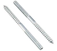 TA-VIGOR 10Pcs Hanger Bolts, M6x90mm Double Headed Bolts Self Tapping Screw, Double Ended Dowel Screws for Wood Joint Furniture