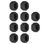 TA-VIGOR 10Pcs Hex Nuts, 3/8"-24 UNC Self Locking Nuts, Carbon Steel Grade 8.8 Oxide Hexagon Nutstones for Lock Washers, Bolts, Screws, Black