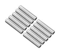 TA-VIGOR 10Pcs Lamp Pipe Nipple, M10x50mm Fully Threaded Rod, Hollow Lamps Repair Part Hardware, Zinc Plated All Thread Screw Studs for Lamp Lights, Furniture Assembly Fastening, Silver Tone