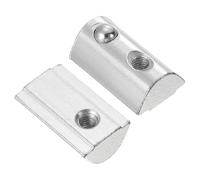 TA-VIGOR 10Pcs M4 Roll-in Spring T Nuts, Carbon Steel T-Slot Nuts for 4040 Series Aluminium Extrusion Profiles with 6mm Groove, Nickel-Plated Elastic Ball Nut