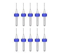 TA-VIGOR 10Pcs Micro Drill Bit 0.7mm, Dark Bule PCB Drill Bits with 1/8 Inch Shank Tungsten Carbide Drilling Rotary Tool for Print Circuit Board Stone CNC Engraving