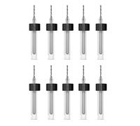 TA-VIGOR 10Pcs Micro Drill Bit 0.9mm, Black PCB Drill Bits with 1/8 Inch Shank Tungsten Carbide Drilling Rotary Tool for Print Circuit Board Stone CNC Engraving