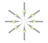 TA-VIGOR 10Pcs Micro Drill Bit 1.1mm, Green PCB Drill Bits with 1/8 Inch Shank Tungsten Carbide Drilling Rotary Tool for Print Circuit Board Stone CNC Engraving