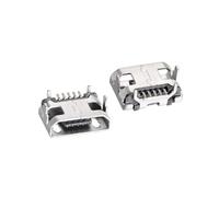 TA-VIGOR 10Pcs Micro USB Female Socket Connector, 5 Pin 180 Degree Jack Port Replacement Adapter for Phone Soldering USB Repair Replacement