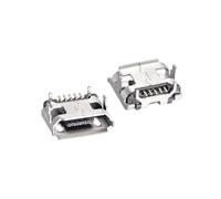 TA-VIGOR 10Pcs Micro USB Female Socket Connector, 5 Pin 90 Degree Jack Port Replacement Adapter for Phone Soldering USB Repair Replacement
