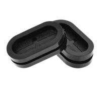 TA-VIGOR 10Pcs Oval Rubber Grommet, 27 x 13mm Double Sided Rubber Hole Plug Closed Grommets Electrical Wire Gasket for Wire Cable Protection
