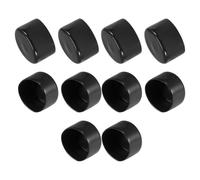 TA-VIGOR 10Pcs Rubber End Caps, 50mm ID Round Flexible Screw End Caps Thread Protectors, Black Vinyl Bolt Covers Rubber Covers for Screws, Tubes, Cables, Wires, etc