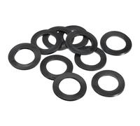 TA-VIGOR 10Pcs Rubber Flat Washers, 39mm OD, 25mm ID, 2.5mm Thickness, Heavy Duty Black Rubber Grommet Vibration Dampening Sealing Pads for Faucet, Pipe, Water Hose, Bolt Fasteners