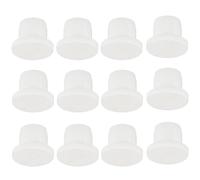 TA-VIGOR 10Pcs Silicone Hole Plugs, 10mm Diameter Hole Stoppers, Soft Flexible Rubber Panel Seal Cover Flush Type Panel Round for Kitchen Rubber Bulkheads Waterproof Sealing Plugs, White