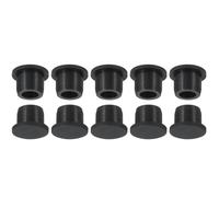 TA-VIGOR 10Pcs Silicone Hole Plugs, 13mm Diameter Hole Stoppers, Soft Flexible Rubber Panel Seal Cover Flush Type Panel Round for Kitchen Rubber Bulkheads Waterproof Sealing Plugs, Black
