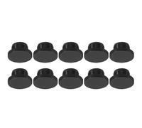 TA-VIGOR 10Pcs Silicone Hole Plugs, 18mm Diameter Hole Stoppers, Soft Flexible Rubber Panel Seal Cover Flush Type Panel Round for Kitchen Rubber Bulkheads Waterproof Sealing Plugs, Black