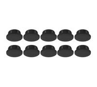 TA-VIGOR 10Pcs Silicone Hole Plugs, 26mm Diameter Hole Stoppers, Soft Flexible Rubber Panel Seal Cover Flush Type Panel Round for Kitchen Rubber Bulkheads Waterproof Sealing Plugs, Black