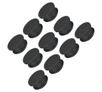 TA-VIGOR 10Pcs Silicone Snap in Locking Hole Plugs, 17mm Diameter Hole Stoppers, Rubber Panel Seal Cover Flush Type Panel Round for Kitchen Rubber Bulkheads Waterproof Sealing Plugs, Black
