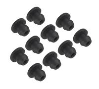 TA-VIGOR 10Pcs Silicone Snap in Locking Hole Plugs, 5.5mm Diameter Hole Stoppers, Rubber Panel Seal Cover Flush Type Panel Round for Kitchen Rubber Bulkheads Waterproof Sealing Plugs, Black