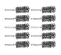 TA-VIGOR 10Pcs Stainless Steel Wire Bore Brush Set 25mm Dia 4" Long , 1/4" Hex Shank Wire Brush for Drill, Pipe Tube Cleaning Brush for Metal Pipes Ports Bearings Rust Removal