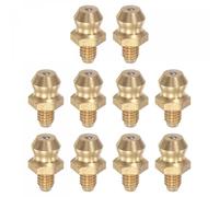 TA-VIGOR 10Pcs Straight Grease Nipples Fitting, M4 x 0.7mm Metric Thread Brass Hydraulic Grease Fitting Accessories for Automotive, Agricultural & Industrial Machinery