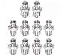 TA-VIGOR 10Pcs Straight Grease Nipples Fitting, M8 x 1mm Metric Thread 201 Stainless Steel Hydraulic Grease Fitting Accessories for Automotive, Agricultural & Industrial Machinery