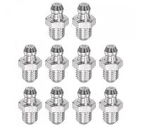 TA-VIGOR 10Pcs Straight Grease Nipples Fitting, M8 x 1mm Metric Thread 304 Stainless Steel Hydraulic Grease Fitting Accessories for Automotive, Agricultural & Industrial Machinery