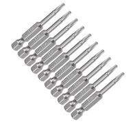 TA-VIGOR 10Pcs T10 Torx Head Screwdriver Bits 1/4 Inch Hex Shank, 50mm Long Magnetic Tamper Proof Star S2 Steel Security Torx Bits with Hole for Impact Driver Drill Bits Hand Tools